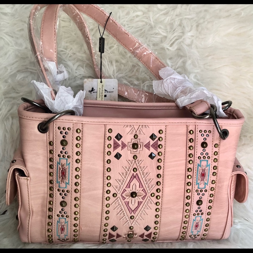Montana West Pink Aztec Conceal Carry Satchel Bag